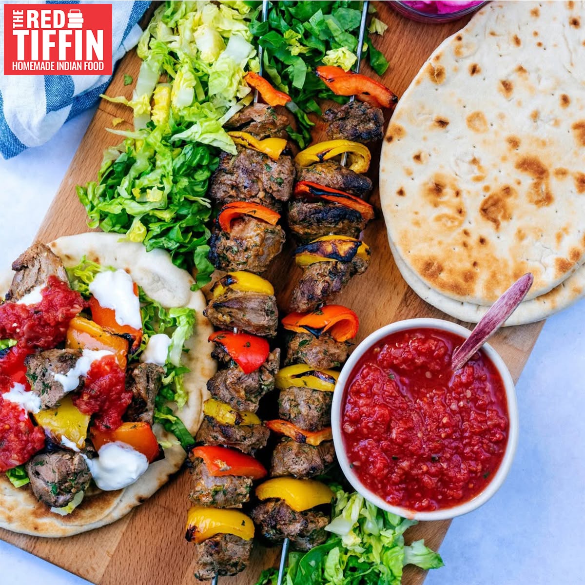 Sizzling Kebabs Served at Red Tiffin Takeaway in Glasgow